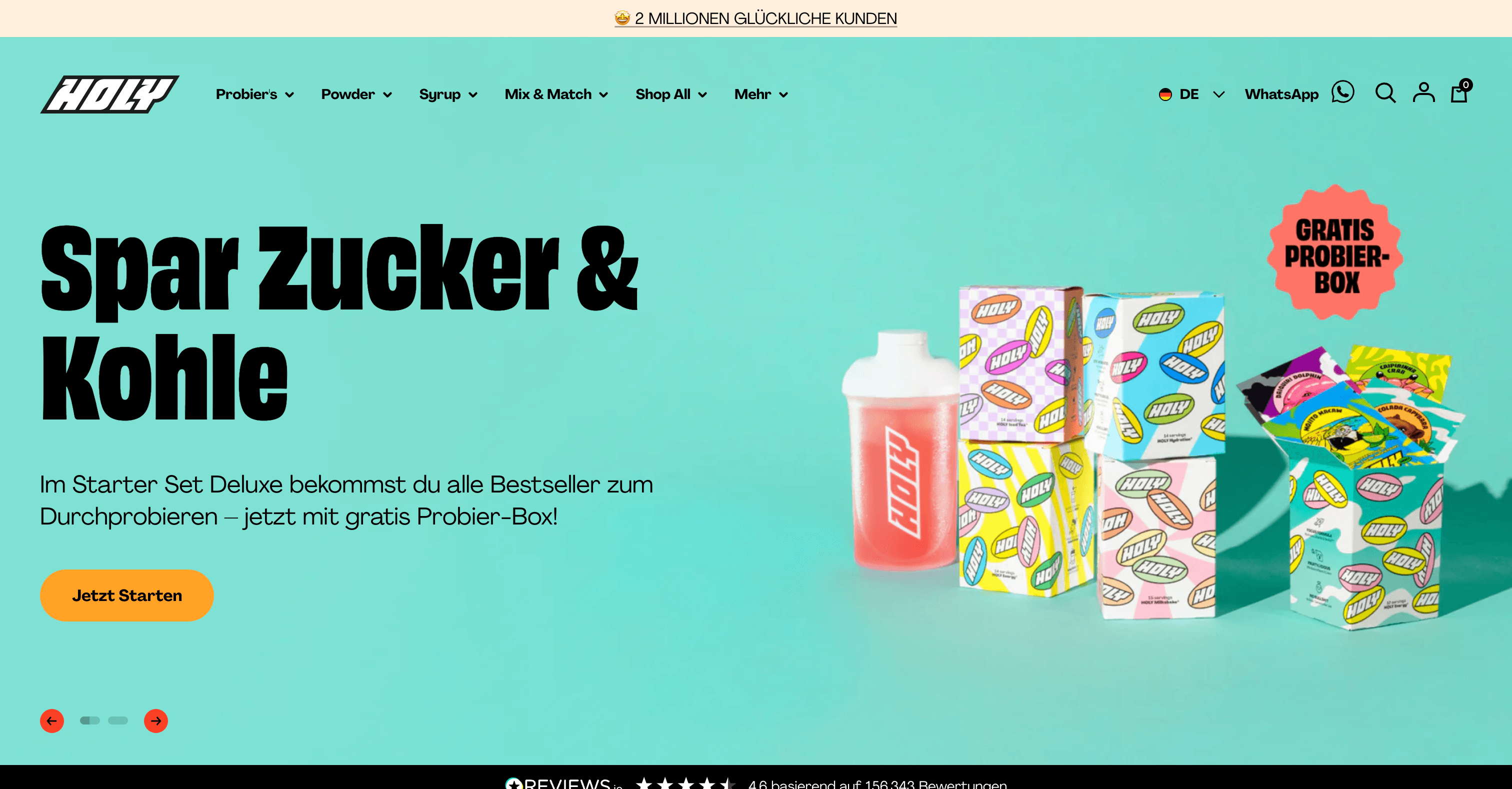 Holy Energy Webseiten Screenshot