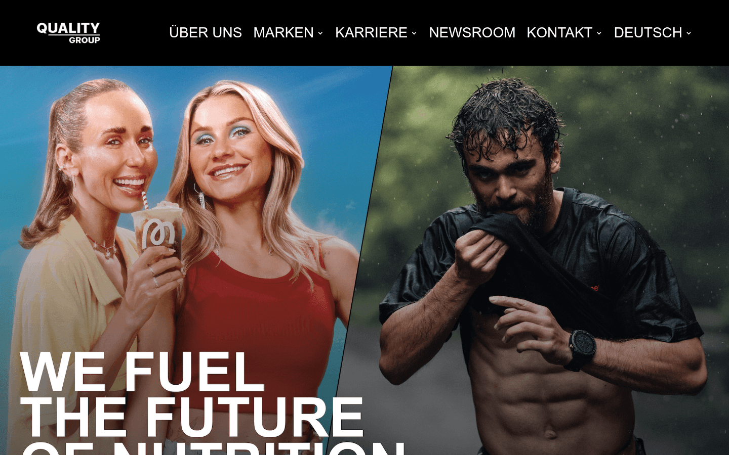 Offizielle Website der The Quality Group mit Markenübersicht von More Nutrition, ESN, RAW Nutrition und BUM Energy