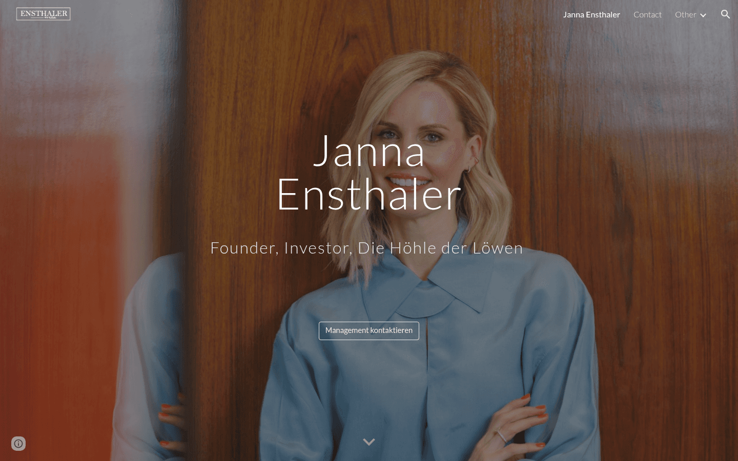 Offizielle Website von Janna Ensthaler mit Portrait und Kurzvita